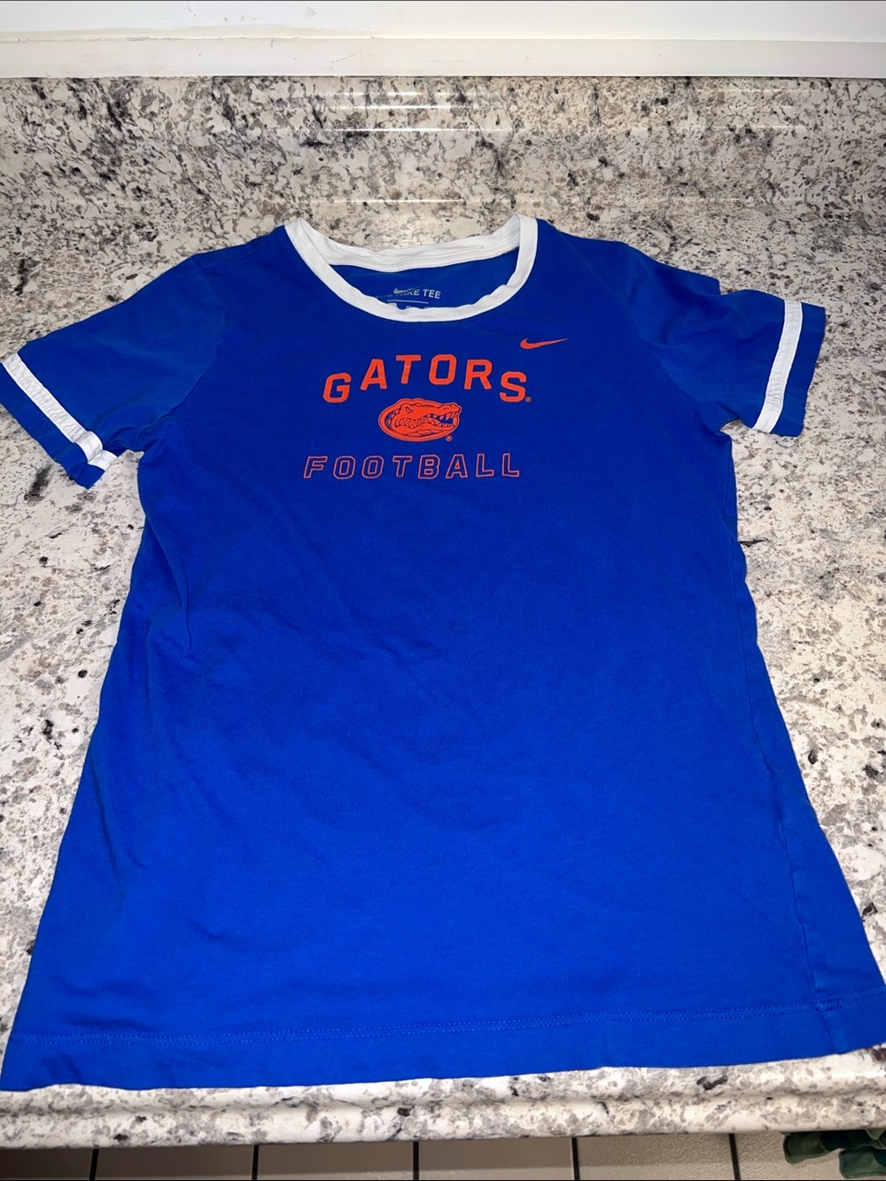Nike Royal Blue & White Florida Gators Football Tee